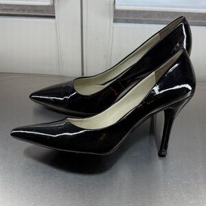 Nine West Shiny Black Heels